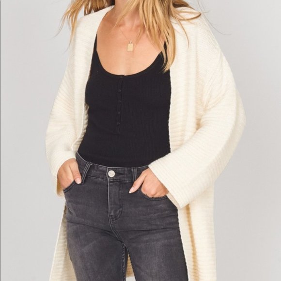 Amuse Society Let's Chill Open Cardigan Sweater - Picture 6 of 11